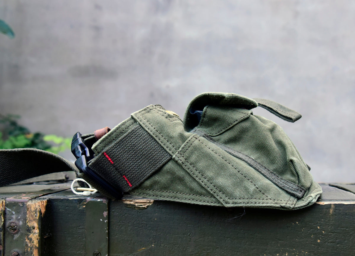 Washed Canvas Distressed Fanny Pack – Vintage 3-Way Chest Crossbody Unisex – Bags | japanese streetwear | vintage workwear | unisex | Yamalinclothes