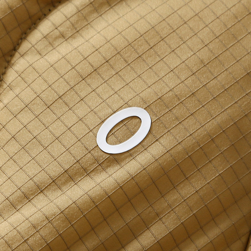 Collarless Down Jacket – Wave Quilting & Snap Front