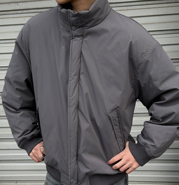 Duck Down Jacket – Stand Collar & Ribbed Hem | Yamalinclothes