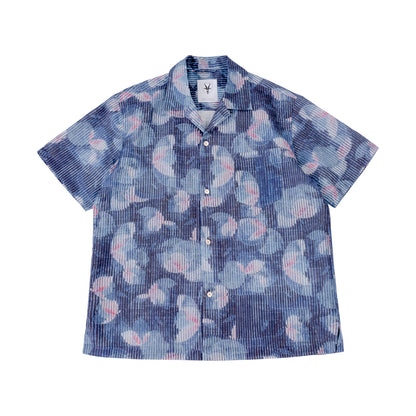 Retro Cuban-Collar Hawaiian Print Shirt – Cotton-Linen Short Sleeve (Unisex)