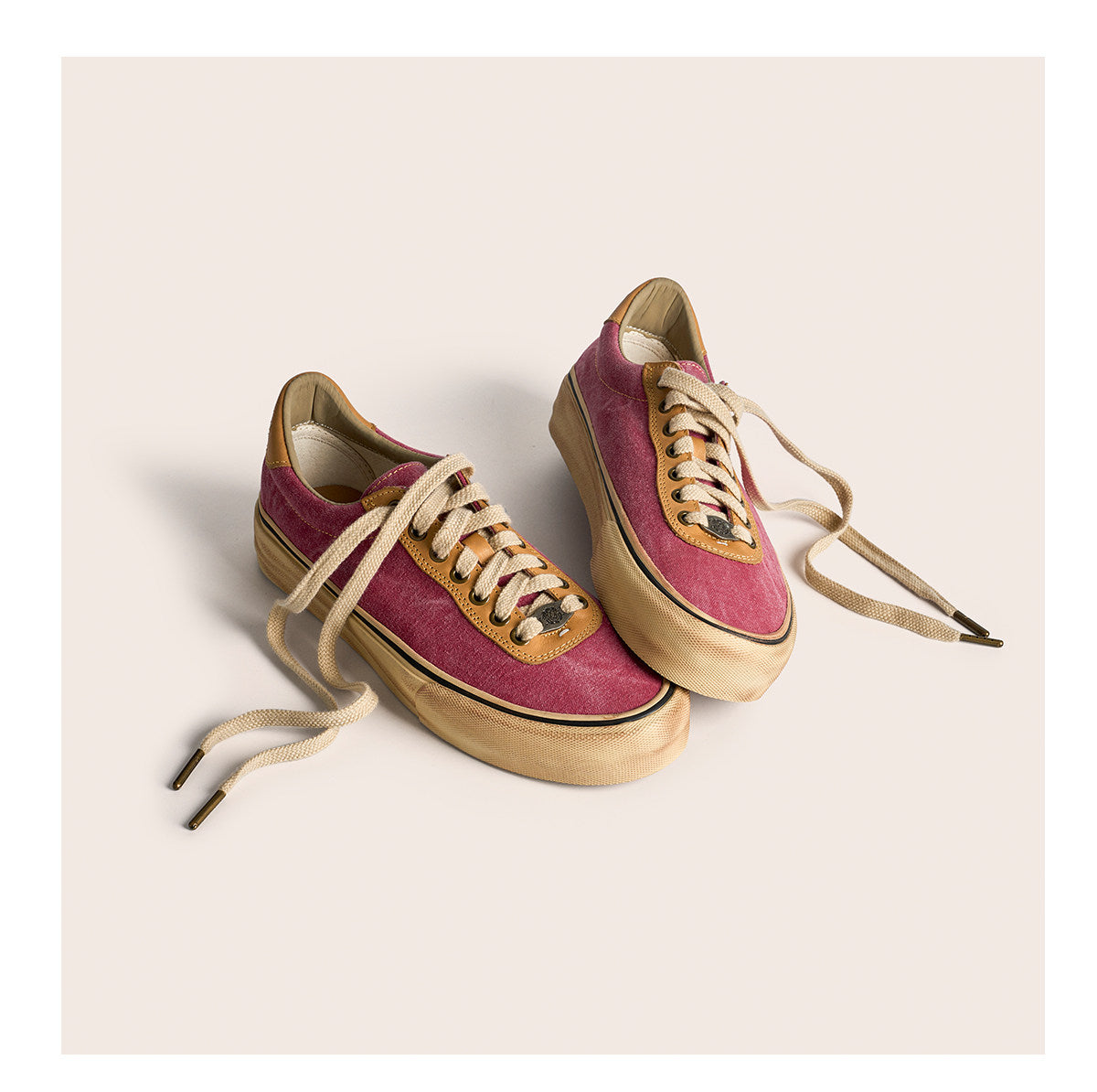 Vintage Japanese Low Top Espadrille Platform Sneakers – Washed Vulcanized Unisex Shoes – Japanese vintage | yamalin clothes | Yamalinclothes