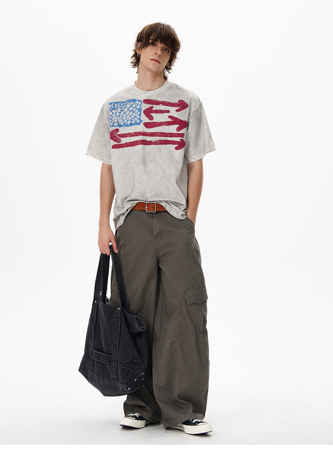 American Retro Dirty Short Sleeve T-Shirt for Men Ins Trendy Brand Fashion Cool Niche Top Couple Tee