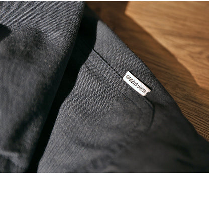 Men's Japanese Retro Reversible Cotton Robe Cardigan