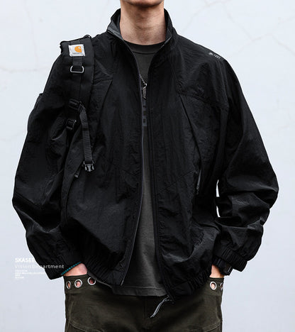 Quick-Dry Stand-Collar Outdoor Jacket – Mountain Oversized Unisex – Japanese vintage | fall outfits 2026 | fall winter outfits | classy winter outfits | lazy comfy outfits | japanese streetwear | vintage workwear | yamalin clothes | Yamalinclothes