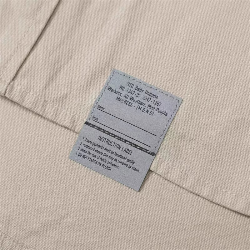 Long Sleeve Shirt Pure Cotton Japanese Style Simple Solid Color Shirt for Men