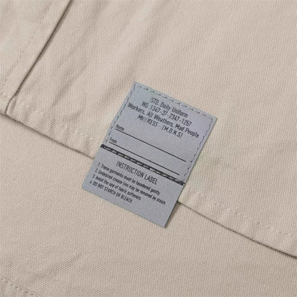 Long Sleeve Shirt Pure Cotton Japanese Style Simple Solid Color Shirt for Men