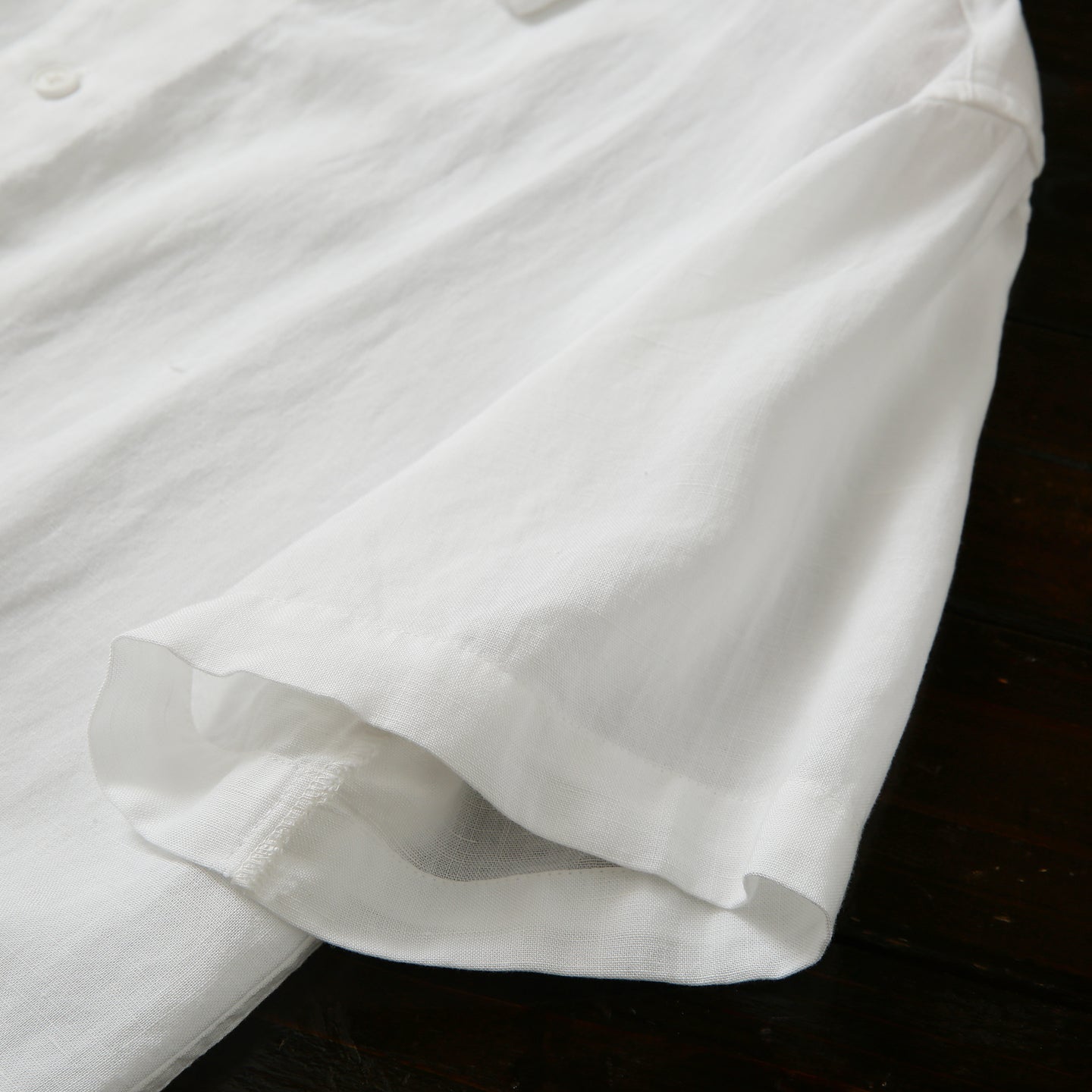 Cool Antibacterial Linen/Lyocell Men's Summer Turn-down Collar Loose Casual Short Sleeve Shirt Top