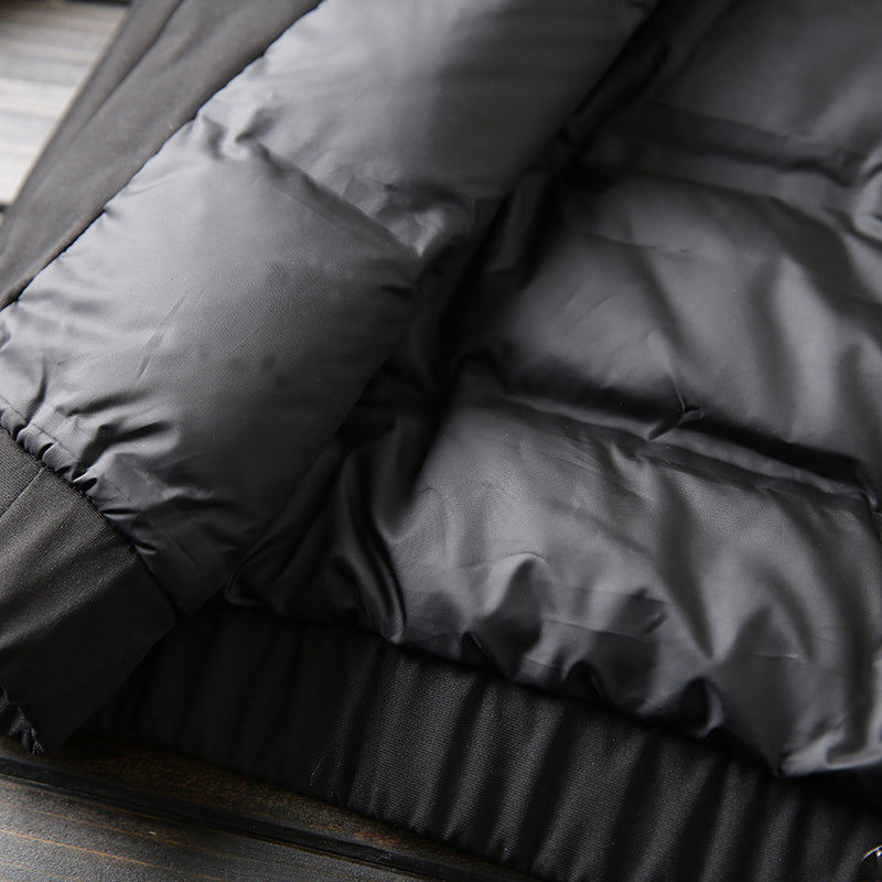 Men's Plus Size Stand Collar Down Jacket - Export Overstock Thickened Lamb Wool Particle Fleece Winter Coat