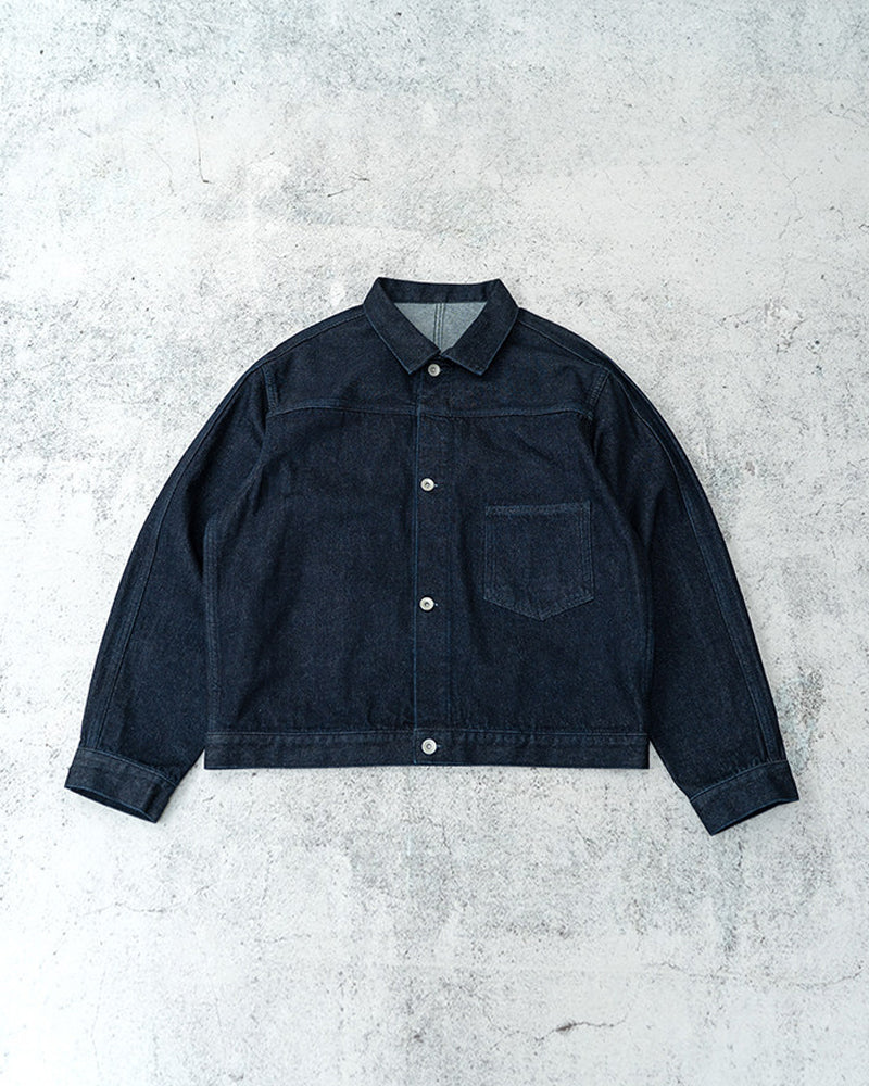 Single Pocket Short Denim Jacket – Loose Unisex Casual Streetwear