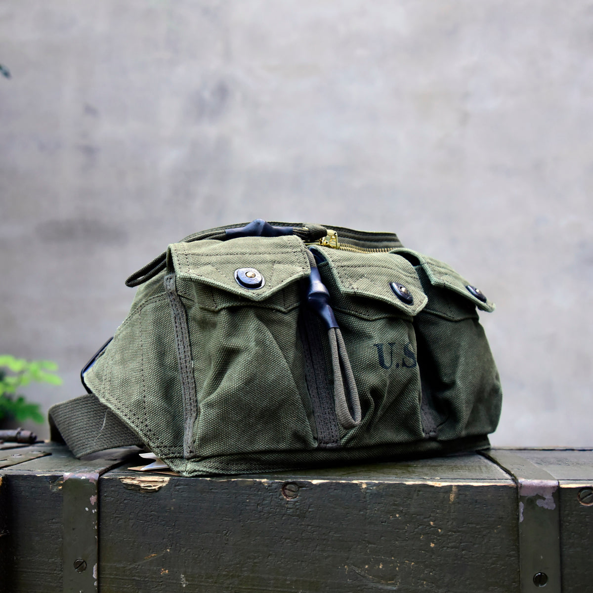 Washed Canvas Distressed Fanny Pack – Vintage 3-Way Chest Crossbody Unisex – Bags | japanese streetwear | vintage workwear | unisex | Yamalinclothes