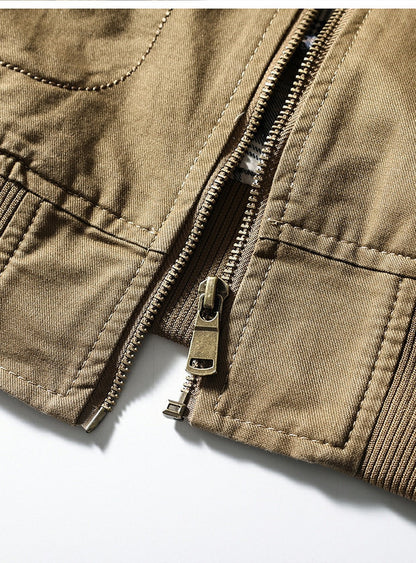 American Vintage Washed Twill Flight Jacket – Oversized Unisex