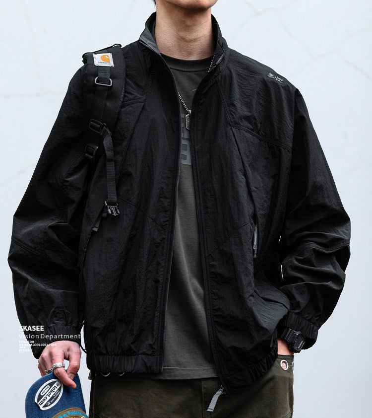 Quick-Dry Stand-Collar Outdoor Jacket – Mountain Oversized Unisex – Japanese vintage | fall outfits 2026 | fall winter outfits | classy winter outfits | lazy comfy outfits | japanese streetwear | vintage workwear | yamalin clothes | Yamalinclothes