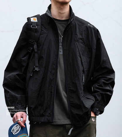 Quick-Dry Stand-Collar Outdoor Jacket – Mountain Oversized Unisex – Japanese vintage | fall outfits 2026 | fall winter outfits | classy winter outfits | lazy comfy outfits | japanese streetwear | vintage workwear | yamalin clothes | Yamalinclothes