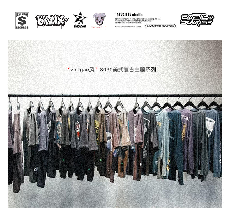 KISS Heavy Metal Rock Band High School Student Trendy Versatile Layered Loose Creative Personality Trendy Long Sleeve T-Shirt