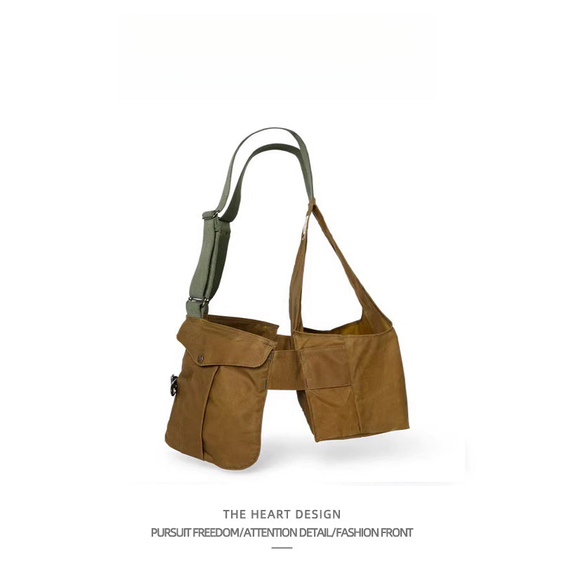 Trendy American Retro Workwear Camping Pocket Vest for Men Loose Retro Functional Outerwear Sleeveless Jacket for Men