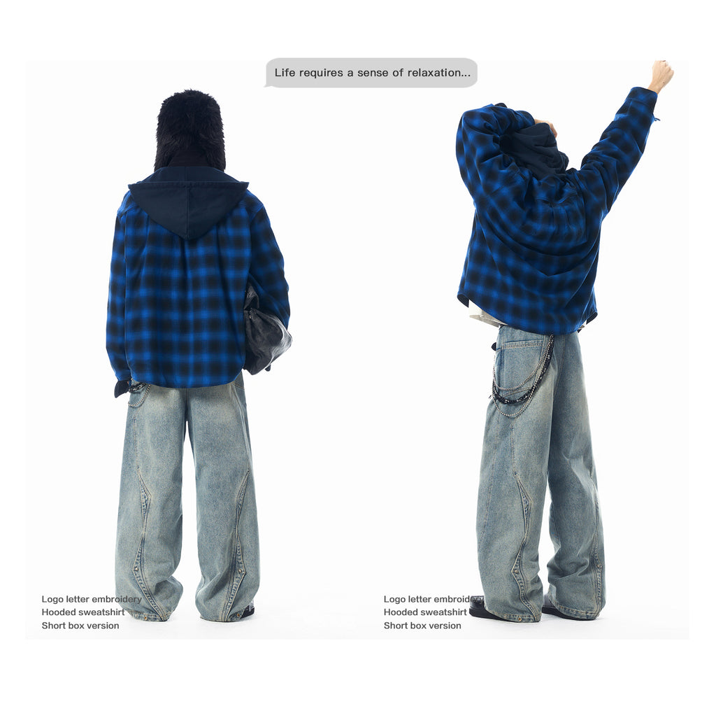 Vintage Reversible Hooded Plaid Jacket – Heavy Dual-Wear (Unisex)