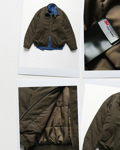 3M Thinsulate wool-blend padded Harrington jacket is unisiform