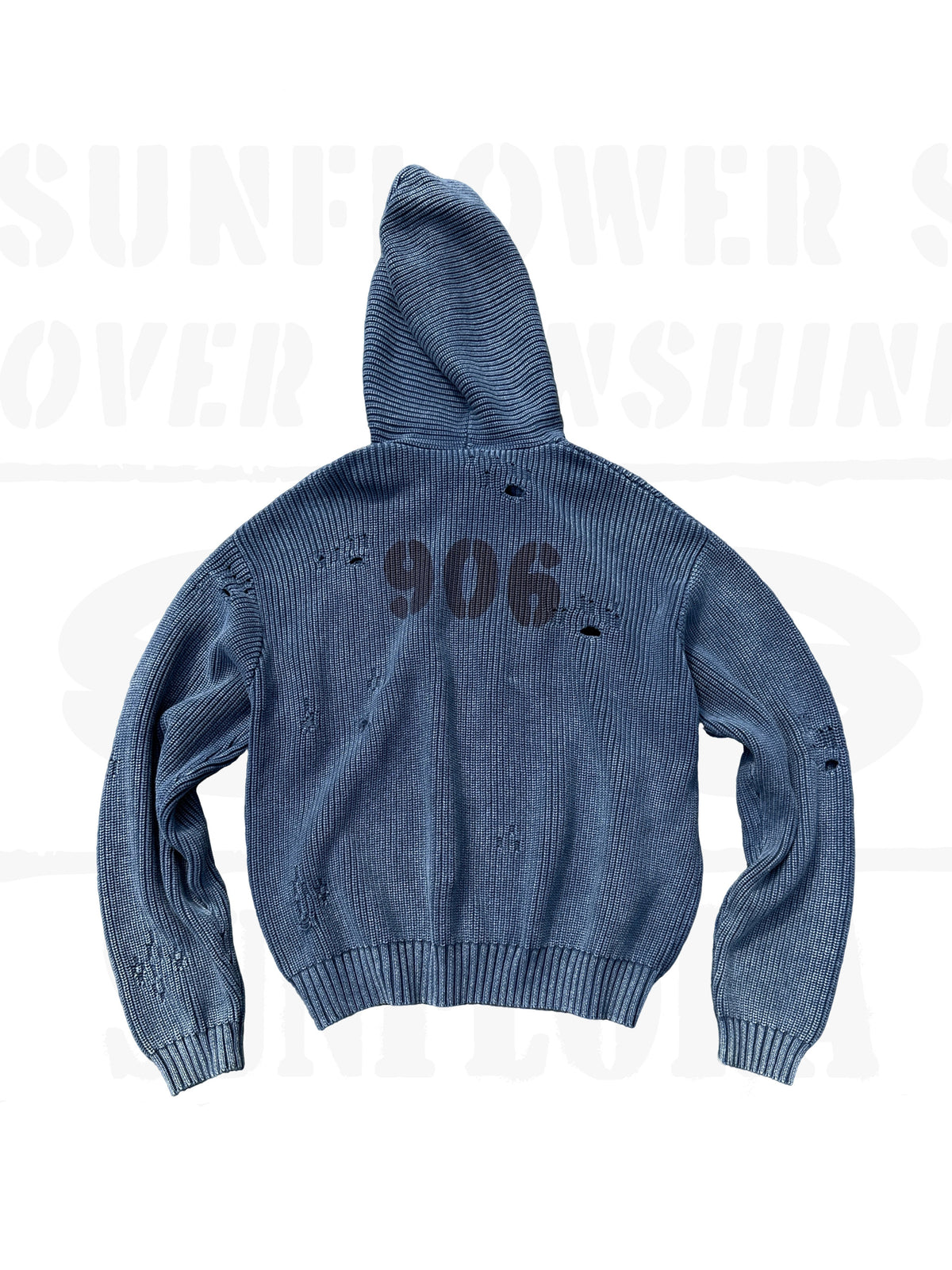 440G Washed Distressed Hooded Knit Zip Cardigan – Japanese Vintage Oversized – Sweater cardigan | japanese streetwear | vintage workwear | unisex | Yamalinclothes