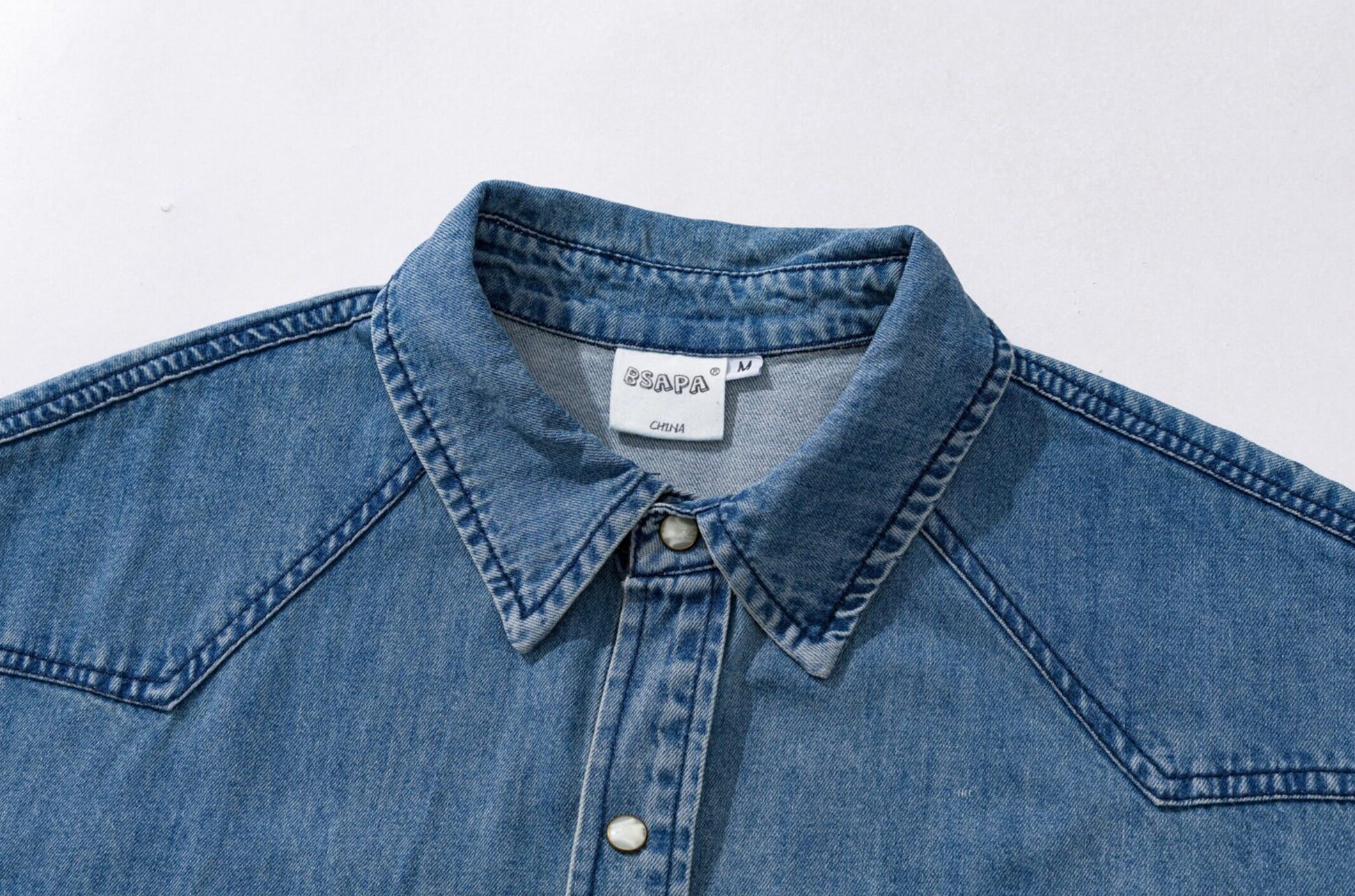 Japanese Vintage Multi-Pocket Denim Short Sleeve Shirt – Loose Fit Utility Workwear for Men – Japanese vintage | yamalin clothes | Yamalinclothes