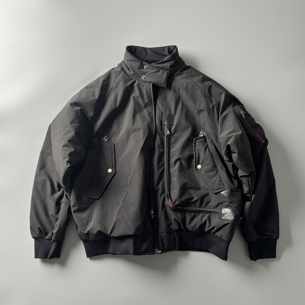 90% Duck Down Harrington Stand-Collar Jacket – Japanese Retro Thickened Unisex