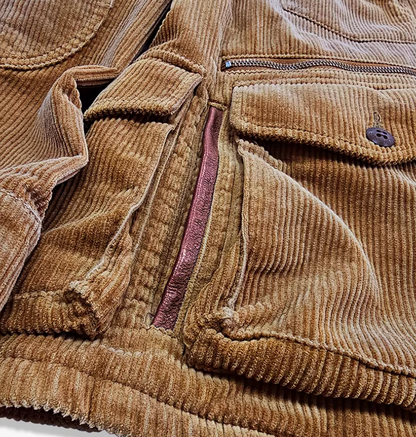 Corduroy Western Hunting Jacket for Men, Washed Multi-Pocket Outdoor Adventure Workwear Retro Windbreaker Jacket – Japanese vintage | yamalin clothes | Yamalinclothes