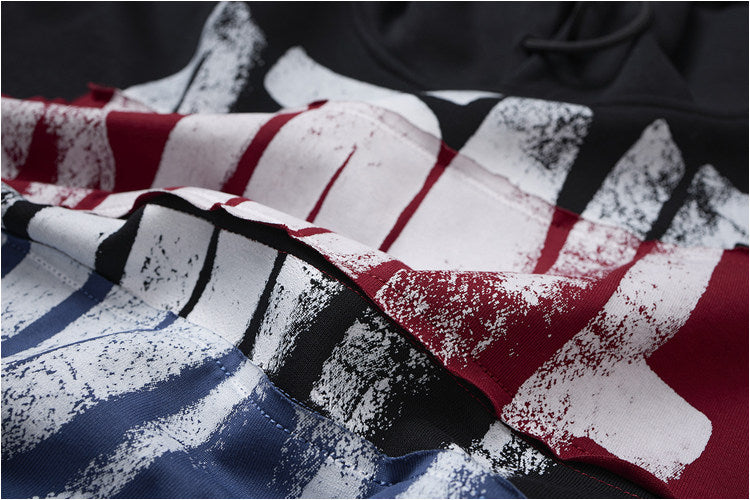 Hand-Painted Appliqué Letter Hoodie – American Vintage Oversized Unisex – Hoodies | japanese streetwear | vintage workwear | unisex | Yamalinclothes