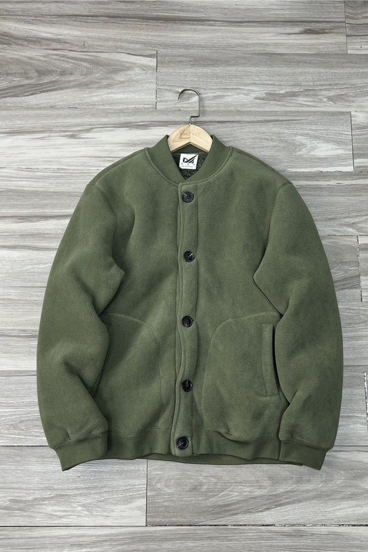 Fleece Lambswool Baseball Collar Jacket – Windproof Loose Unisex – Coats Jackets | japanese streetwear | vintage workwear | unisex | Yamalinclothes
