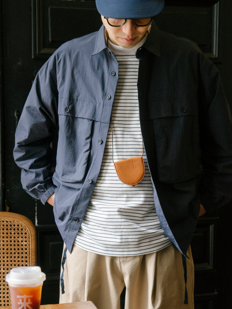 Japanese Cargo Long Sleeve Shirt – Loose Retro Multi-Pocket Outdoor Overshirt – Japanese vintage | yamalin clothes | Yamalinclothes