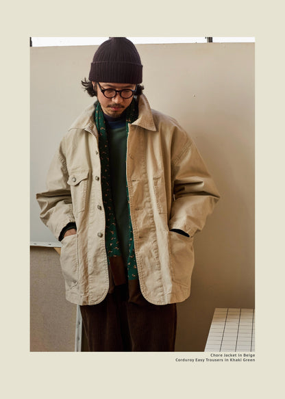 Chore Jacket - Yamalin Classic Heavy Wash French Workwear Cargo Jacket