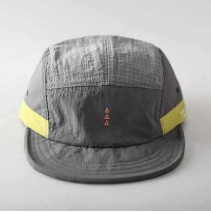 Quick-Dry Color-Block Short Brim Cap – Letter Print Sporty Unisex – cap | japanese streetwear | vintage workwear | unisex | Yamalinclothes
