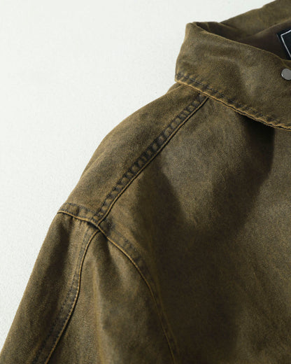 Washed Windproof Workwear Jacket – Vintage Loose Unisex