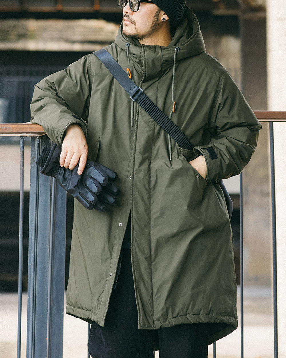 Japanese Retro Swallowtail White Duck Down Hooded Jacket – Mid-Length Unisex Winter
