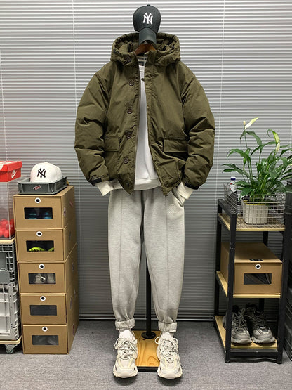 Hooded Padded Jacket – Drawstring Flap Pockets | Yamalinclothes