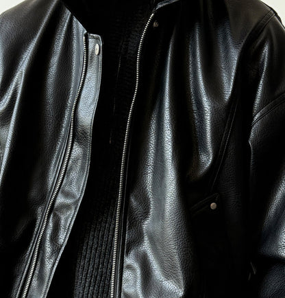 Soft PU Double-Layer Lapel Leather Jacket – American Retro Oversized Unisex – Japanese vintage | fall outfits 2026 | fall winter outfits | classy winter outfits | lazy comfy outfits | japanese streetwear | vintage workwear | yamalin clothes | Yamalinclothes