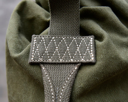 حقيبة كتف واحدة قماش سميك صناعة ثقيلة للرجال، حقيبة كروس عتيقة، حقيبة كاجوال، حقيبة صدر بنمط عسكري 8453