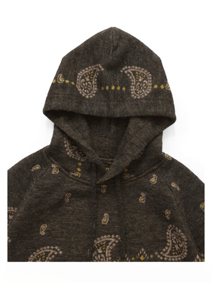 Hooded Knit Sweater – Paisley & Color Block