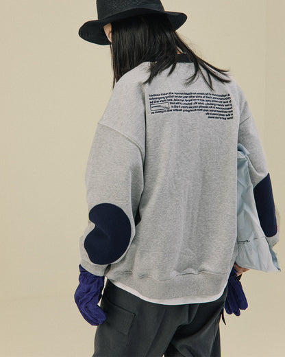 Contrast Crewneck Monogram Embroidery Sweatshirt – Loose Unisex Casual Pullover – Japanese vintage | yamalin clothes | Yamalinclothes