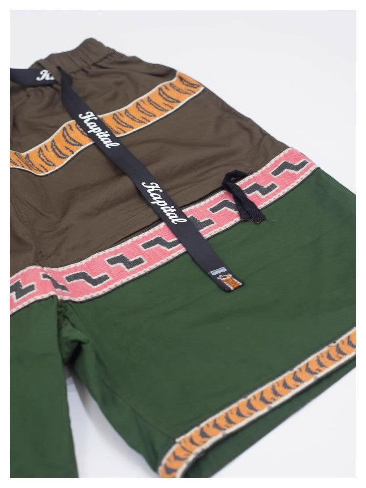 Trendy Japanese retro belt color matching casual shorts men and women summer adjustable 21SS