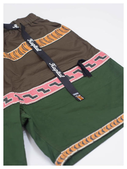 Trendy Japanese retro belt color matching casual shorts men and women summer adjustable 21SS