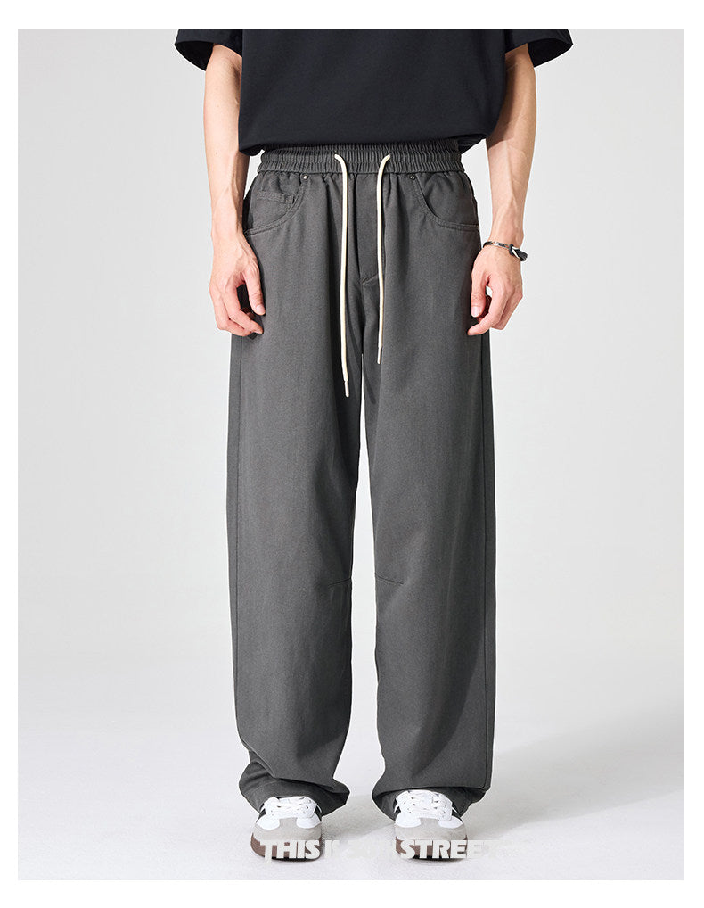 {{ Japanese Tencel Lyocell Loose Straight Cargo Pants – Cool Summer Slacks for Men – Japanese vintage | yamalin clothes | Yamalinclothes }}