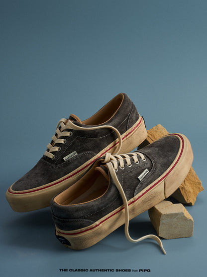 men's and women's washed suede canvas shoes platform vulcanized shoes vintage Japanese breathable board shoes 2026 spring/summer