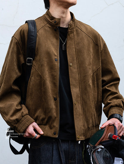 Suede Harrington Jacket – American Vintage Oversized Unisex – Japanese vintage | fall outfits 2026 | fall winter outfits | classy winter outfits | lazy comfy outfits | japanese streetwear | vintage workwear | yamalin clothes | Yamalinclothes