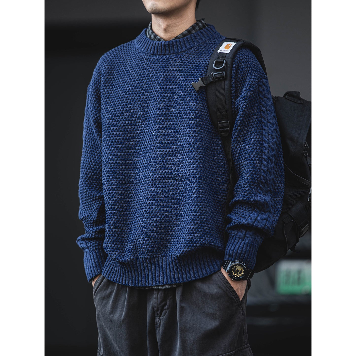 American Vintage Heavyweight Chunky Knit Pullover Sweater – Loose Unisex Autumn Winter – Japanese vintage | yamalin clothes | Yamalinclothes