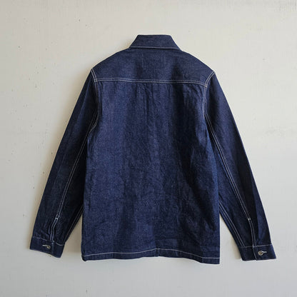 Indigo Denim Jacket – Windsor Collar – Coats Jackets | japanese streetwear | vintage workwear | unisex | Yamalinclothes