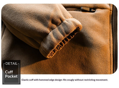 Fleece Thickened Reversible Stand Collar Jacket – Warm Unisex Autumn Winter