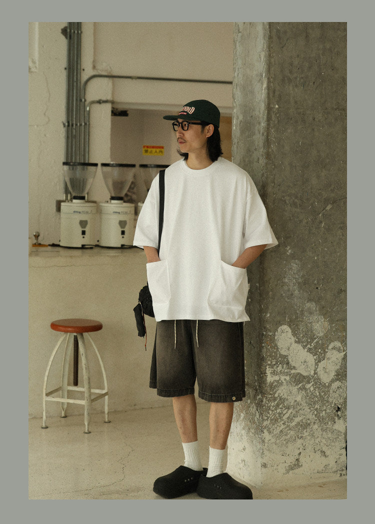 Japanese-style large wide short sleeve tee bat sleeve | Japanese vintage | yamalin clothes | Yamalinclothes