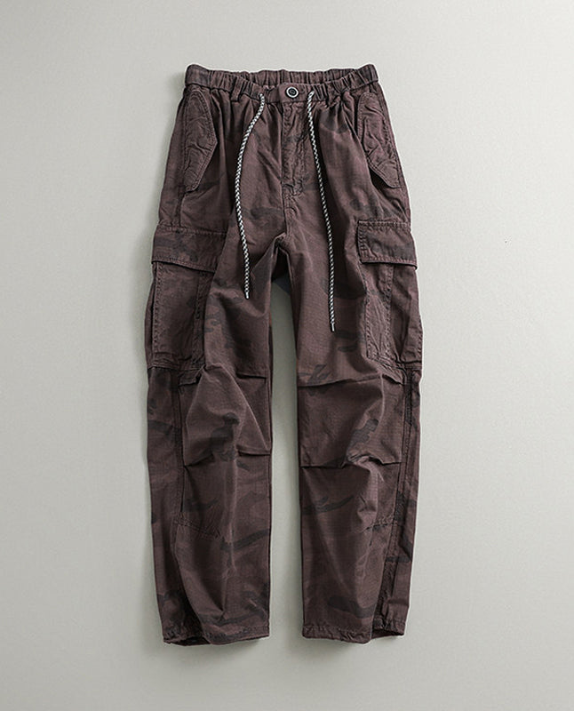 Camo Multi-Pocket Loose Straight Cargo Pants – Japanese Vintage Unisex – Pants | japanese streetwear | vintage workwear | unisex | Yamalinclothes