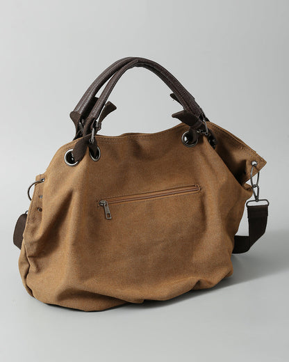 2025 New American Style Workwear Retro Commuter Large Bag Crossbody Canvas Tote Bag Melard Color Series Tote Bag – Japanese vintage | yamalin clothes | Yamalinclothes