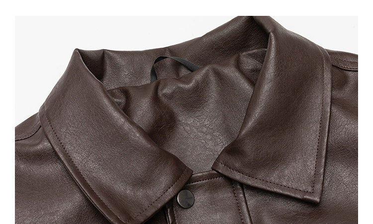 American Vintage Warm Earth-Tone Cargo Jacket – Relaxed Men's Spring Autumn Coat