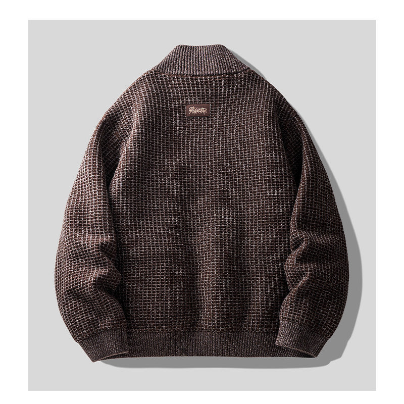90% Duck Down Check Knit Puffer Jacket – Men's Oversized Winter Coat – Japanese vintage | yamalin clothes | Yamalinclothes